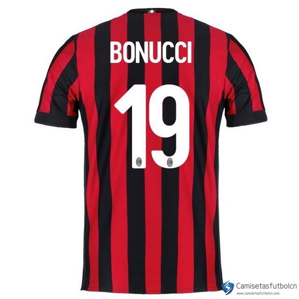 Camiseta Milan Primera equipo Bonucci 2017-18